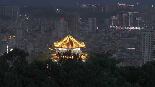 信宜玉都公园夜景航拍