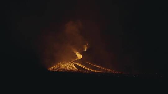 火山喷发 岩浆特写