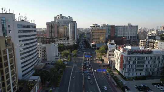 广东江门城市交通航拍