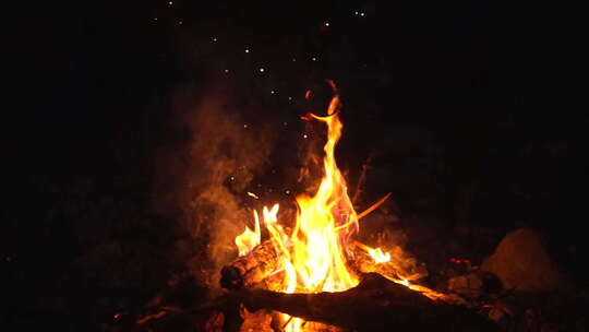 野营 燃烧 火焰 热 温度 夜晚 木柴