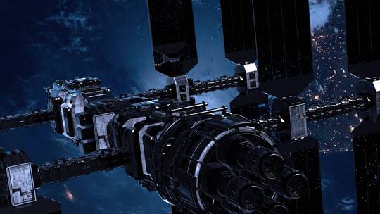 空间站太空地球视频素材模板下载