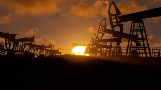 石油 石油开采 开采 油田 化工 工业 采油视频素材模板下载