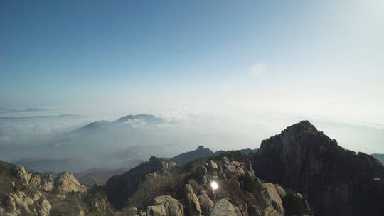 中国山东泰安泰山山顶风景风景区