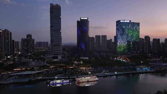 中国广东省佛山市佛山新城夜景