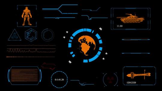 高科技HUD元素视频AE视频素材教程下载