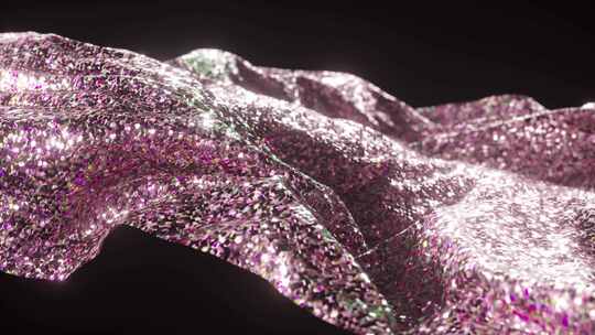 炫目亮片的漩涡织物闪闪发光，色彩鲜艳，为