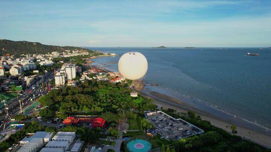 厦门航拍氢气球景观视频素材模板下载