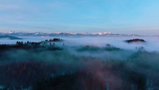 4K航拍延时日出云海壮丽山河