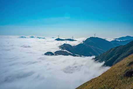 风车山云海延时摄影