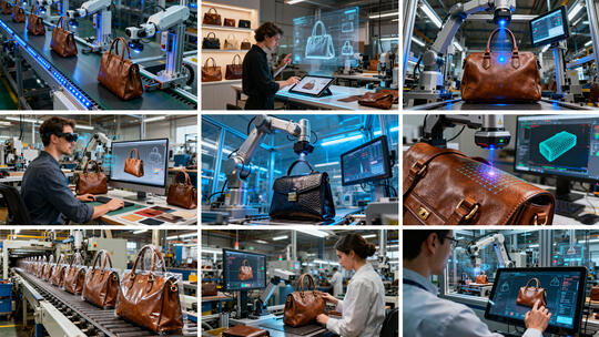 皮具手提包工厂生产线 皮革制品智能制造