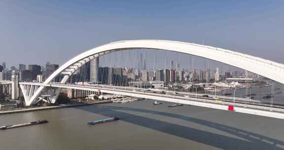 上海卢浦大桥航拍空镜