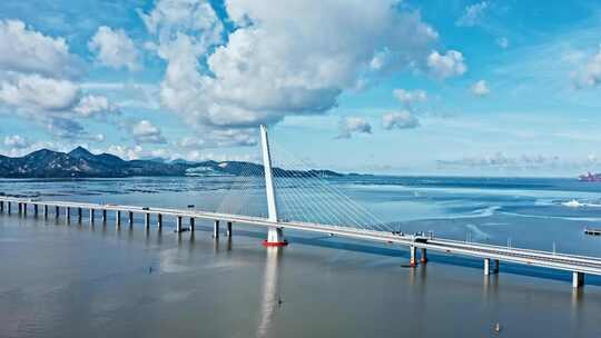 深圳湾跨海大桥航拍视频素材模板下载