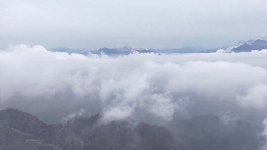 航拍秦岭秋景