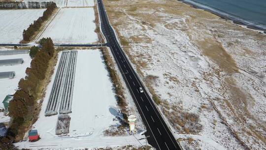 日本北海道海滨公路自然风光航拍