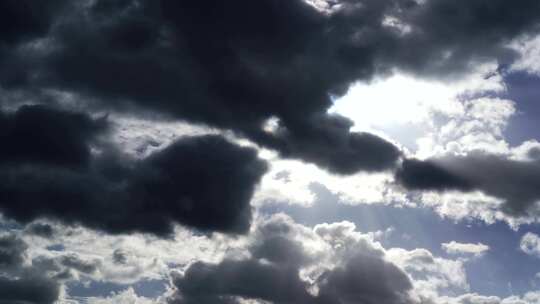 多云天气雨后天空阴天乌云延时云层云朵变化视频素材模板下载