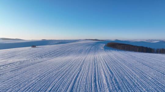 航拍雪域雪原风光