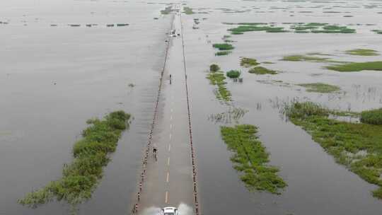 江西吴城水上公路视频素材模板下载