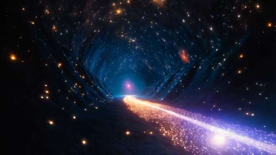 宇宙星空粒子隧道背景