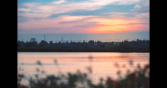 河边夕阳空镜