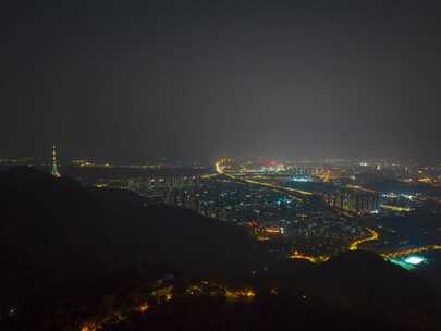 江门鹤山大雁山城市夜景延时