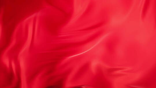 流动的红色布料飘动的红旗3D渲染