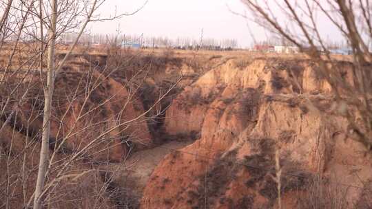 山西风景 公路 马路 黄土高坡 下午