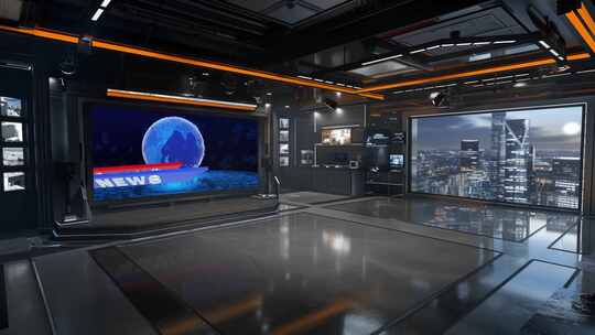 3D虚拟电视演播室新闻Ab1 34视频素材模板下载