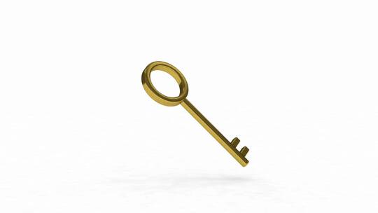 金钥匙 钥匙 关键 金质 开门