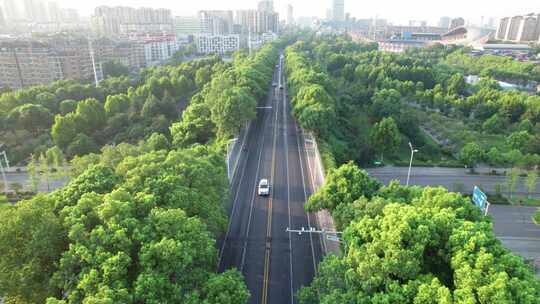 湖南省湘潭市建设中路航拍