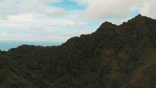 拉罗汤加，岛屿，山脉，绿色