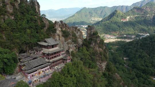 航拍温州南雁荡山自然风景