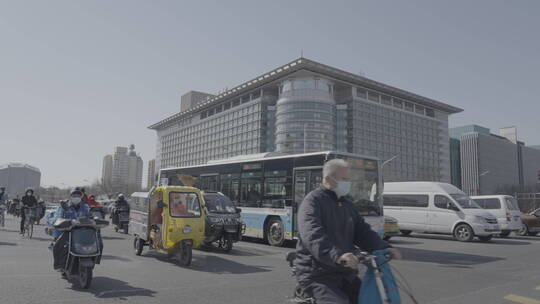 北京车流空镜 国贸车流视频素材模板下载