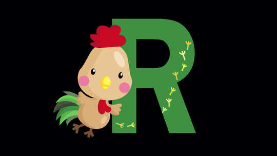 动物字母R动画
