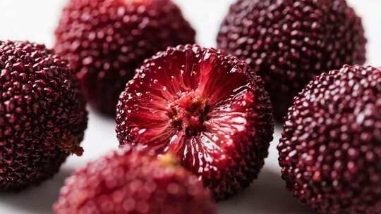 微距特写新鲜杨梅