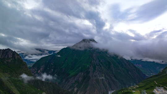 川西风光清晨山巅云海延时视频素材模板下载