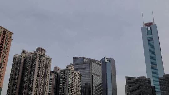 广州中信 建筑群 企业宣传 飞机 8k