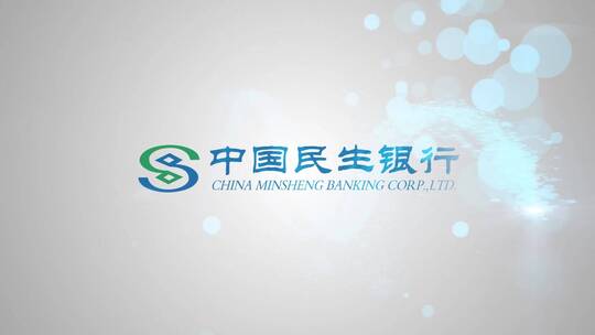 标志粒子浅色条纹光线汇聚成LOGO