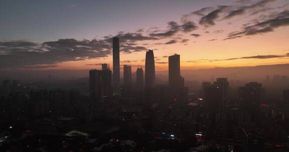 广东省东莞市城市风光航拍