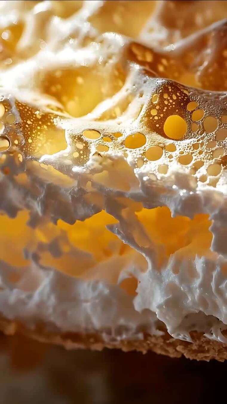 蜂蜜蜂巢微距特写