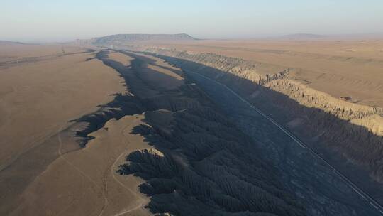 航拍新疆旅行独山子大峡谷自然风光