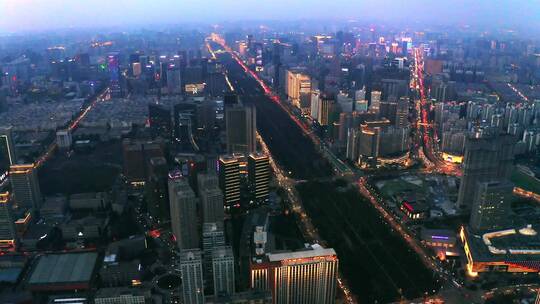 西安高新区绿地中心夜景