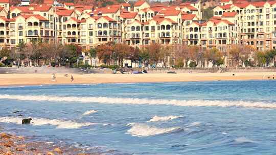 威海海边沙滩滨海风光