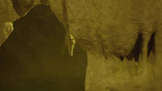 喀斯特地貌充水溶洞中的钟乳石LOG