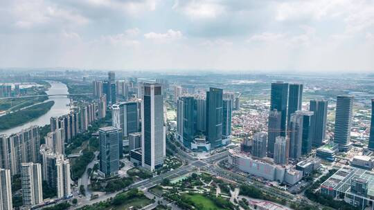 佛山东平新城延时航拍