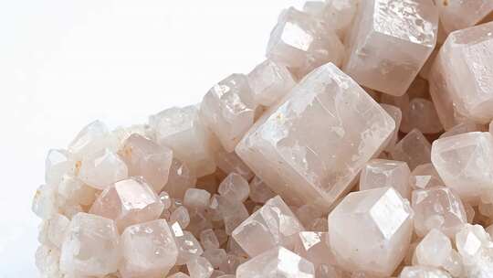 白色晶体微距特写