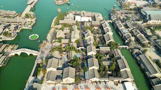 4K航拍开封朱仙镇启封故园水乡江南古建旅游