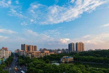 湖南省衡阳市城市夜景延时摄影