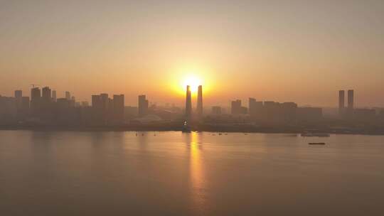 杭州 西湖 日落 杭州建筑