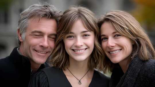 幸福家庭温馨笑容洋溢