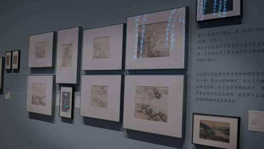 美术馆美术展览视频素材模板下载